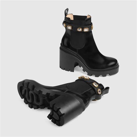 gucci black boots with studs